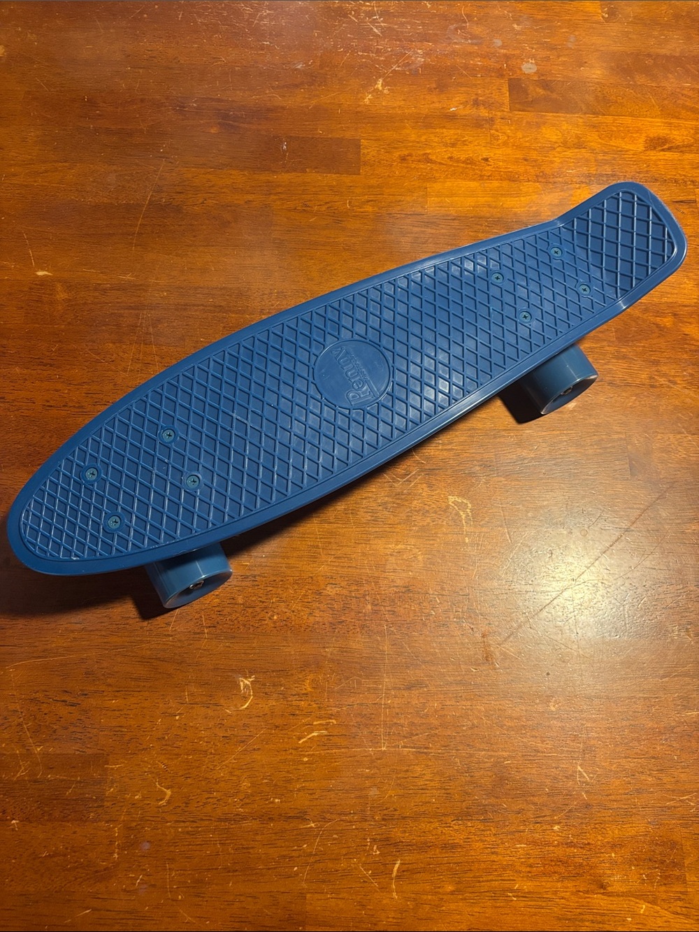 Penny Style Blue Cruiser Skateboard - Retro Plastic Deck